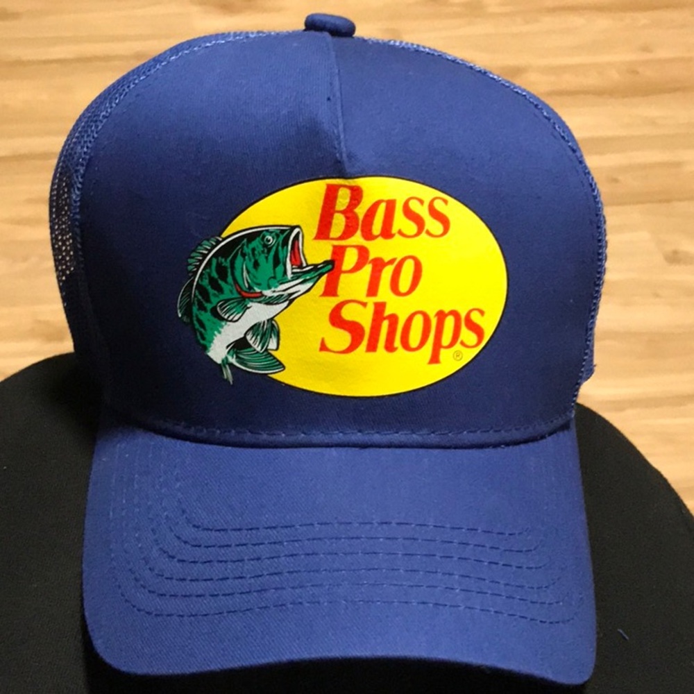 Bass Pro Shops, snapback, half mesh, ball cap - Picture 1 of 7